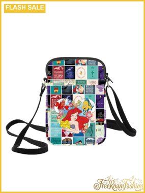 Canvas Crossbody Bag Water-Resistant Mermaid Shoulder Bag